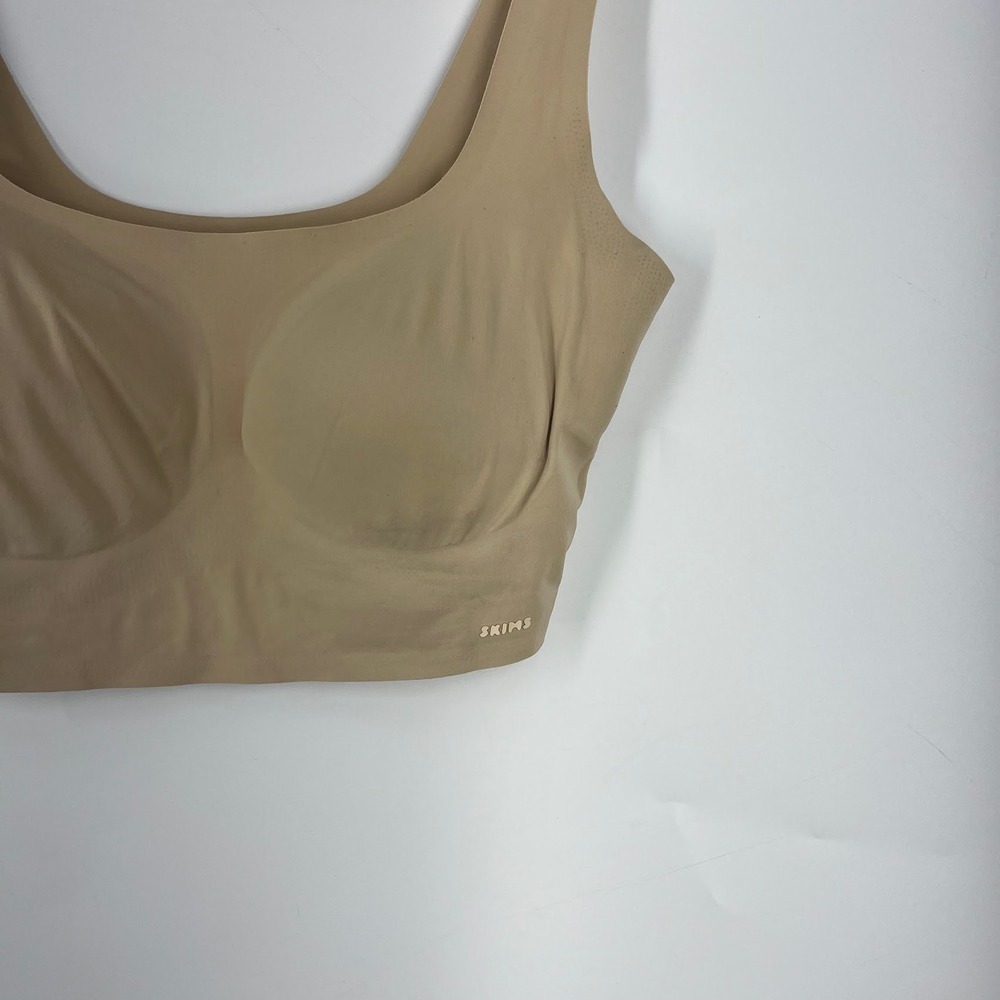 SKIMS Womens Seamless Scoop‎ Neck Bralette Sand Beige Wireless Bra - Picture 6 of 12